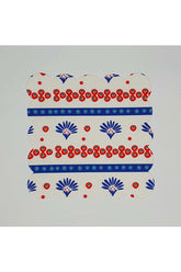 Soyut Boncuk Desenli Dijital Baskılı Lazer Kesimli Kokteyl Peçetesi